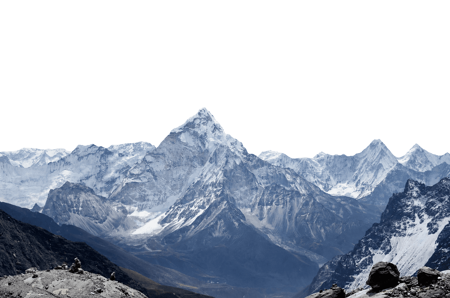 The snow-covered Himalayas in Nepal